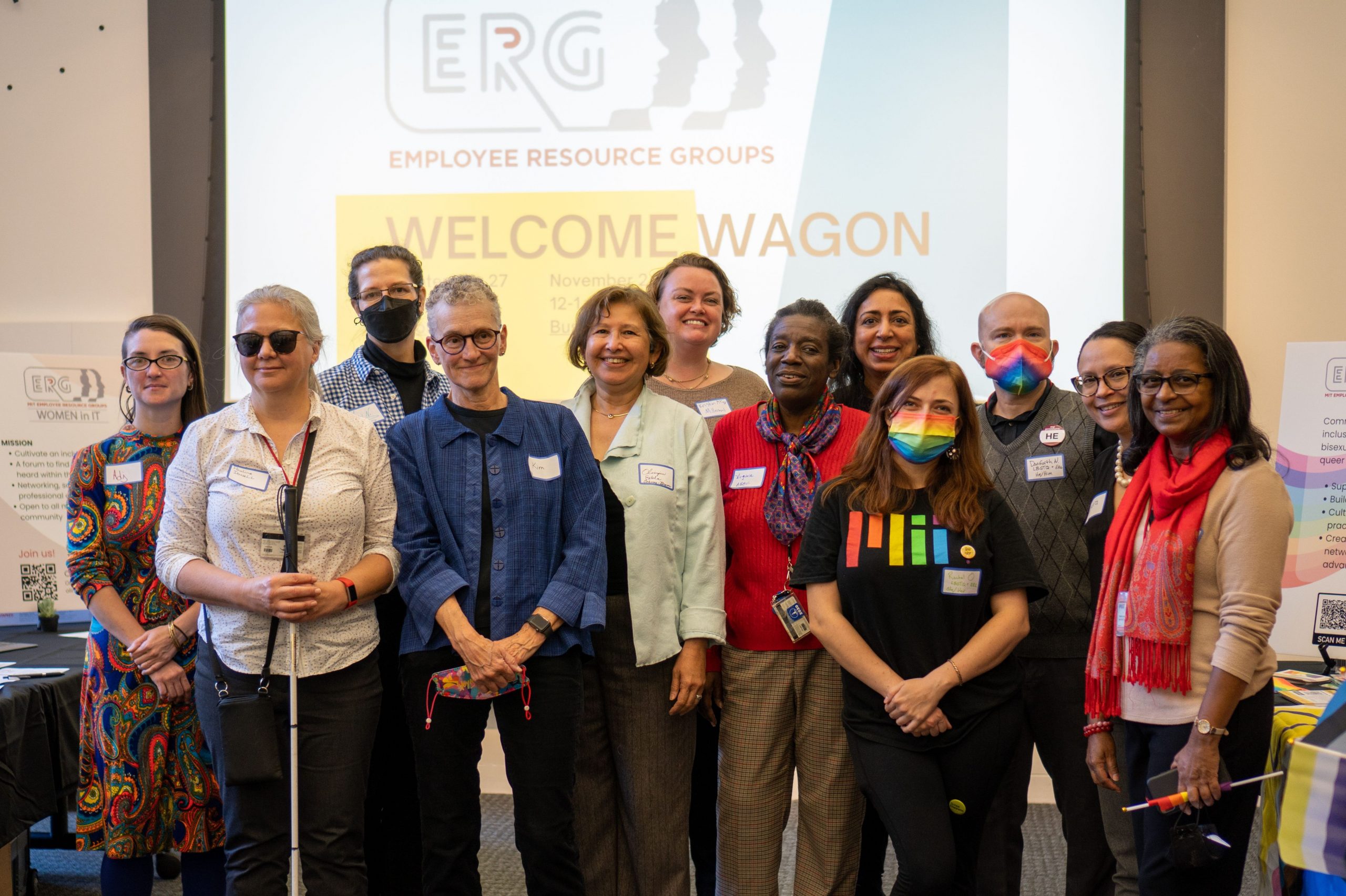 photo of ERG co-leads: Paulina Dowell, Kim Schive, Adj Marshall, Olimpia Estella Caceres-Brown, Virginia Johnson, Tseganesh Gudeta, Rupinder Grewal, Danforth Nicholas, Laura Lopez-Ortiz, Kristin McCoy